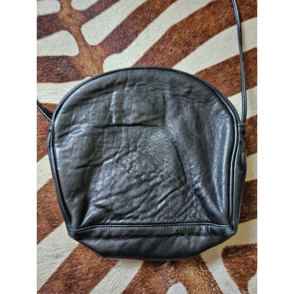 Vintage Cache Leather & Leopard Print Cowhide Crossbody Purse - Picture 3 of 7